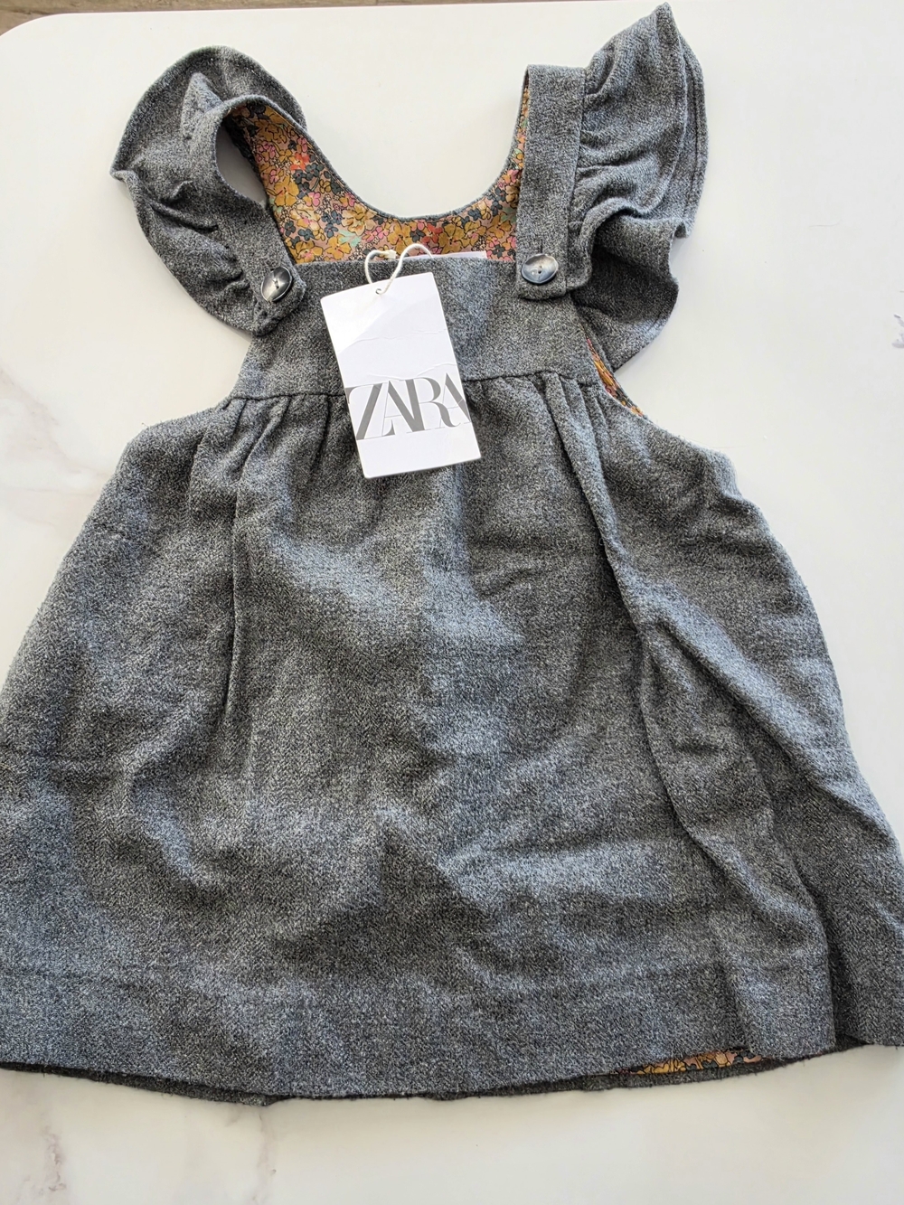 ZARA Girls Pinafore Dress NWT